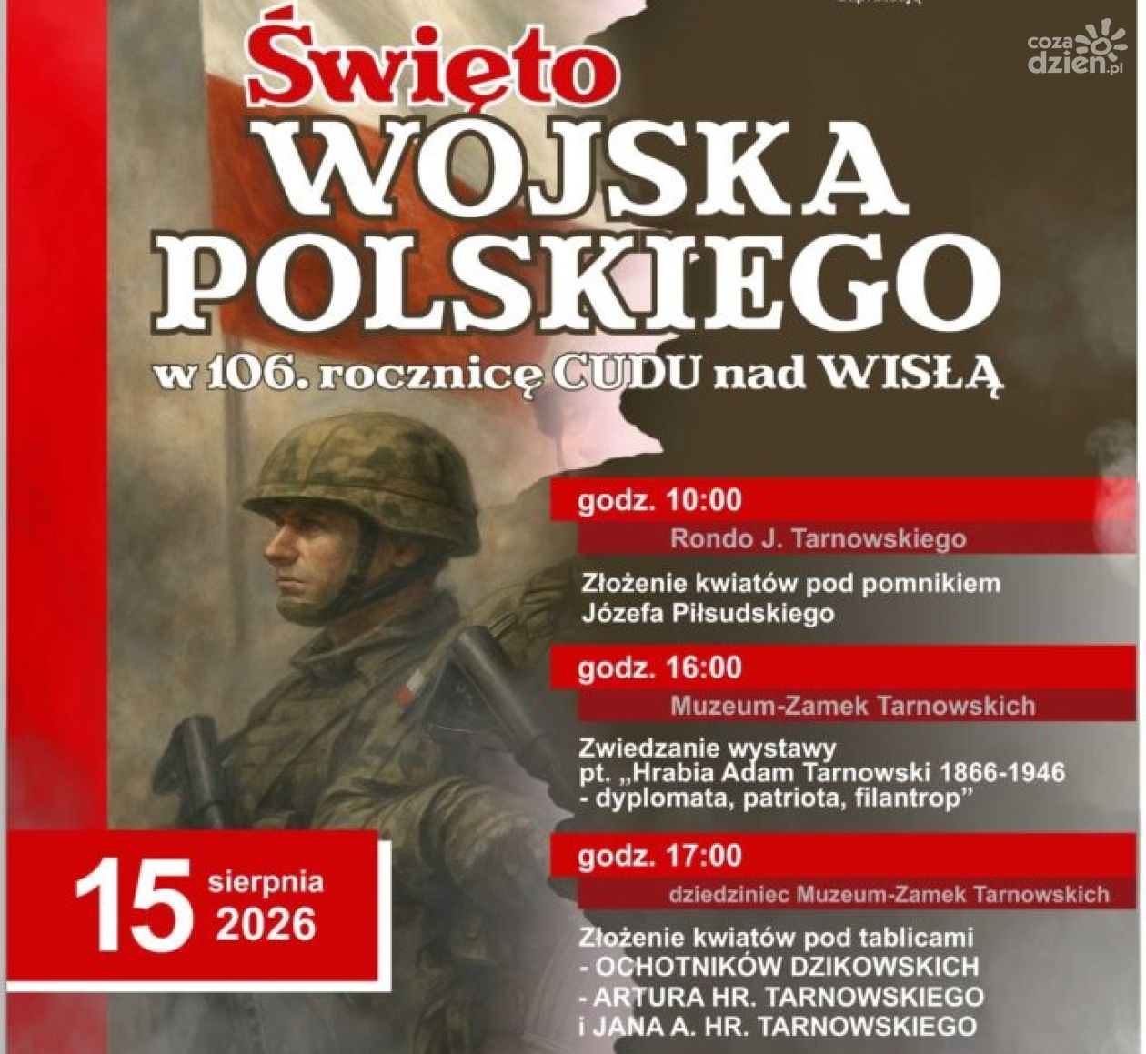 106. rocznica Cudu nad Wisłą. Tarnobrzeg zaprasza na uroczystości 15 sierpnia