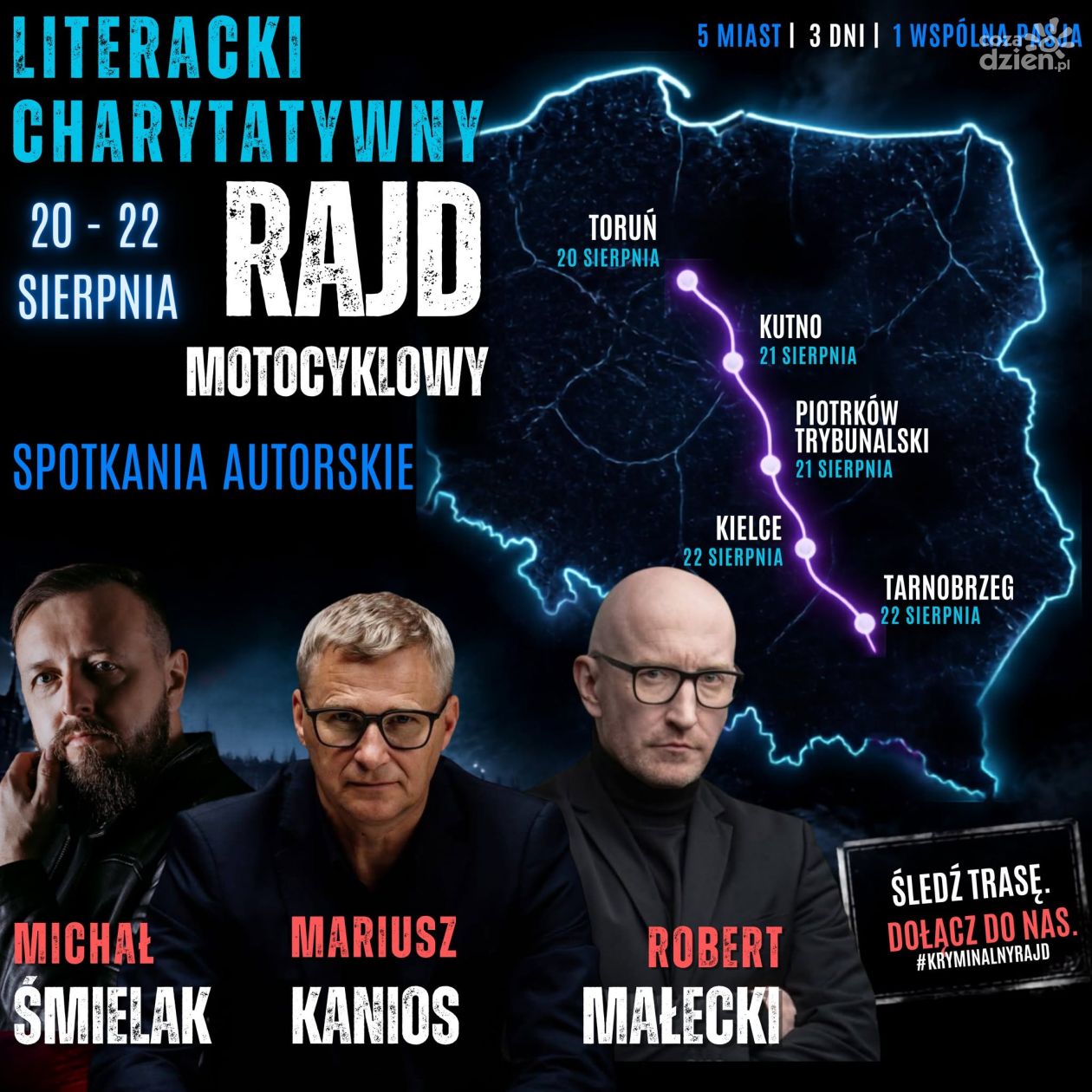 Pisarze na motocyklach ruszają w trasę. Jadą, by pomóc Dawidowi z Tarnobrzega