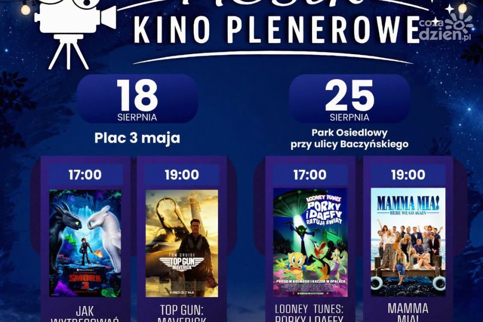 Kino plenerowe wraca do Sandomierza. Dwa wieczory pod gwiazdami