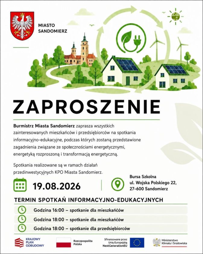 Sandomierz rozmawia o przyszłości energetyki. Spotkania dla mieszkańców i przedsiębiorców