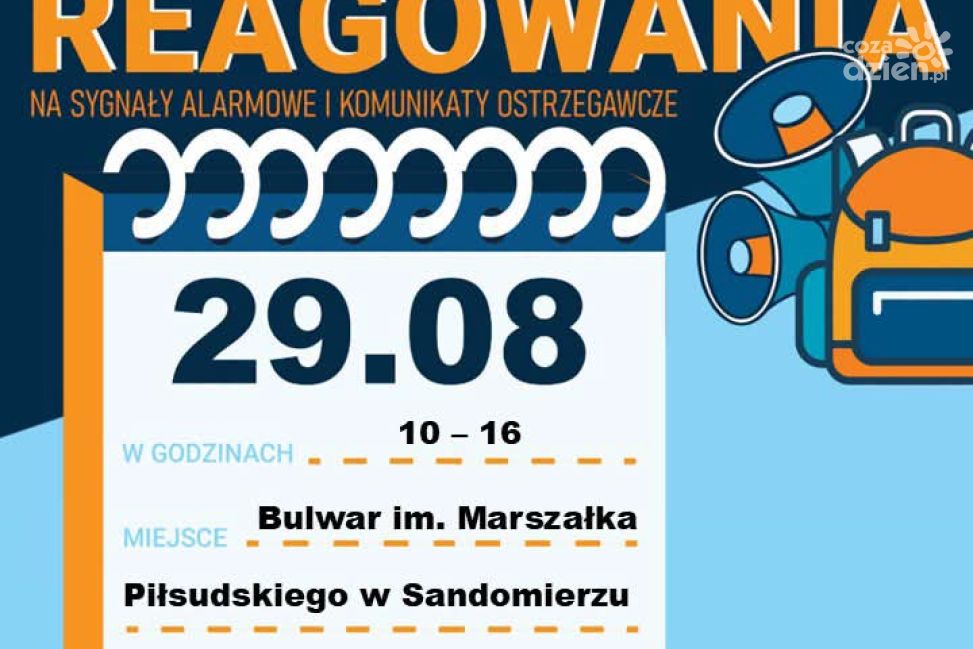 Jak reagować na alarm i przygotować się do ewakuacji? W Sandomierzu odbędzie się Krajowy Trening Reagowania
