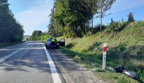 Wypadek na DK9 w Borku Klimontowskim. Samochód uderzył w 80-letniego rowerzystę