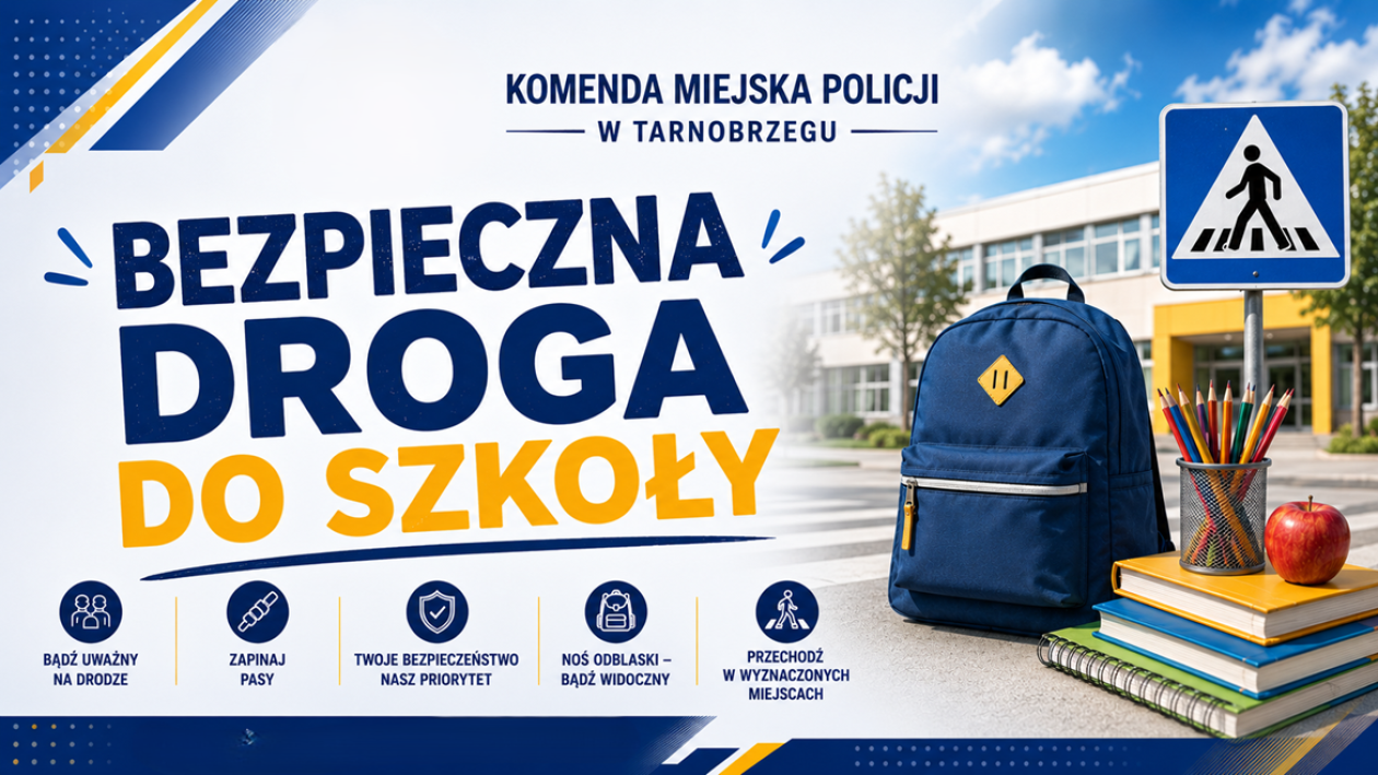 Bezpieczna droga do szkoły. Tarnobrzescy policjanci kontrolują okolice placówek oświatowych
