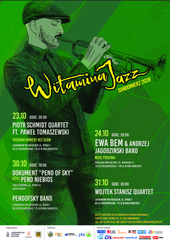 Witamina Jazz 2026. Sandomierz ponownie zabrzmi jazzem