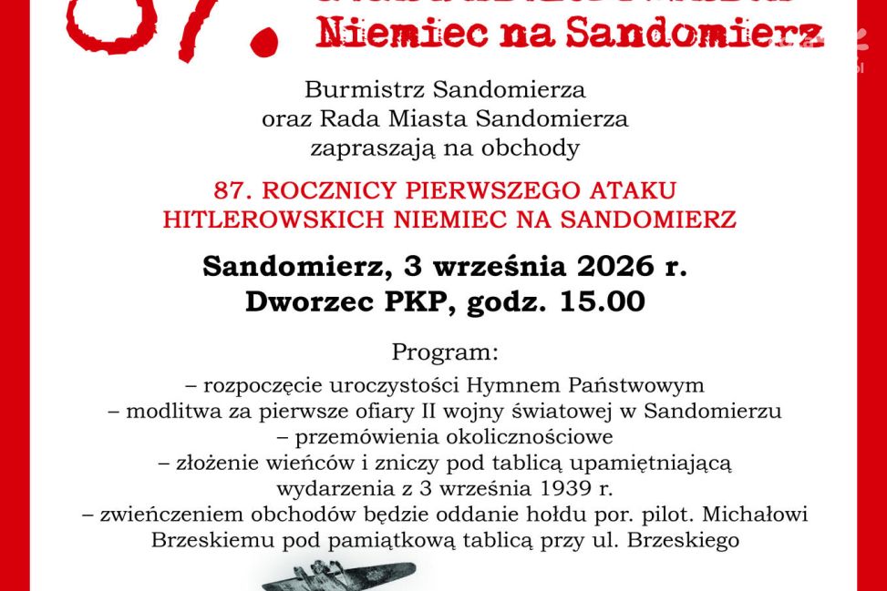 Sandomierz pamięta o pierwszych dniach wojny. 3 września uroczystości upamiętniające ofiary ataku