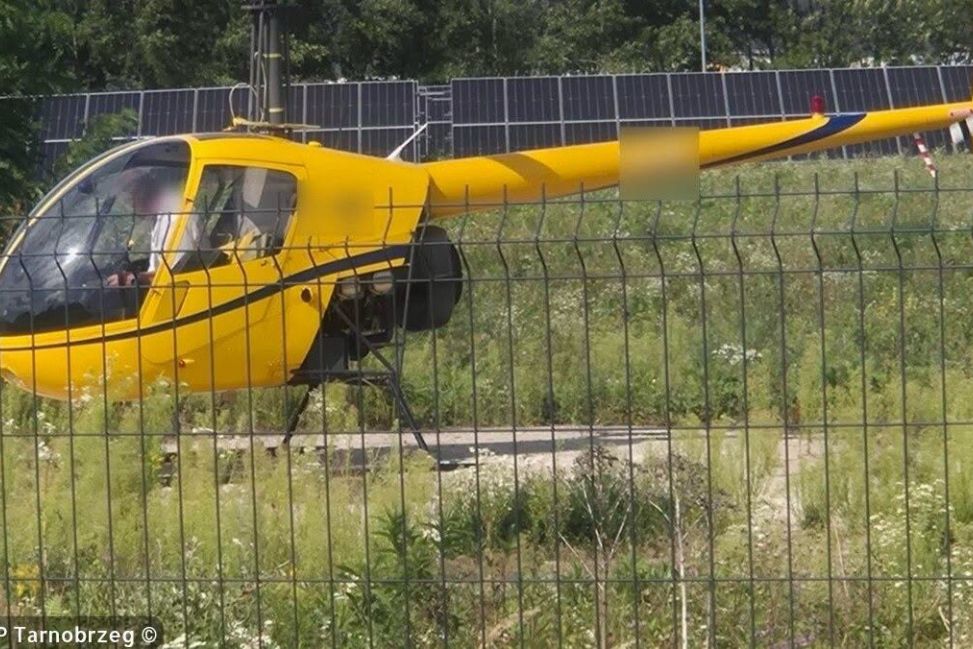 Pilot śmigłowca zgłosił się na policję. To on miał uszkodzić linię energetyczną w Tarnobrzegu
