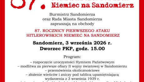 Sandomierz pamięta o pierwszych dniach wojny. 3 września uroczystości upamiętniające ofiary ataku