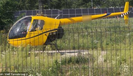 Pilot śmigłowca zgłosił się na policję. To on miał uszkodzić linię energetyczną w Tarnobrzegu