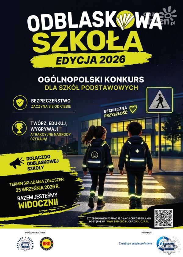 „Odblaskowa Szkoła” 2026. Policja zachęca do wspólnej walki o bezpieczeństwo dzieci