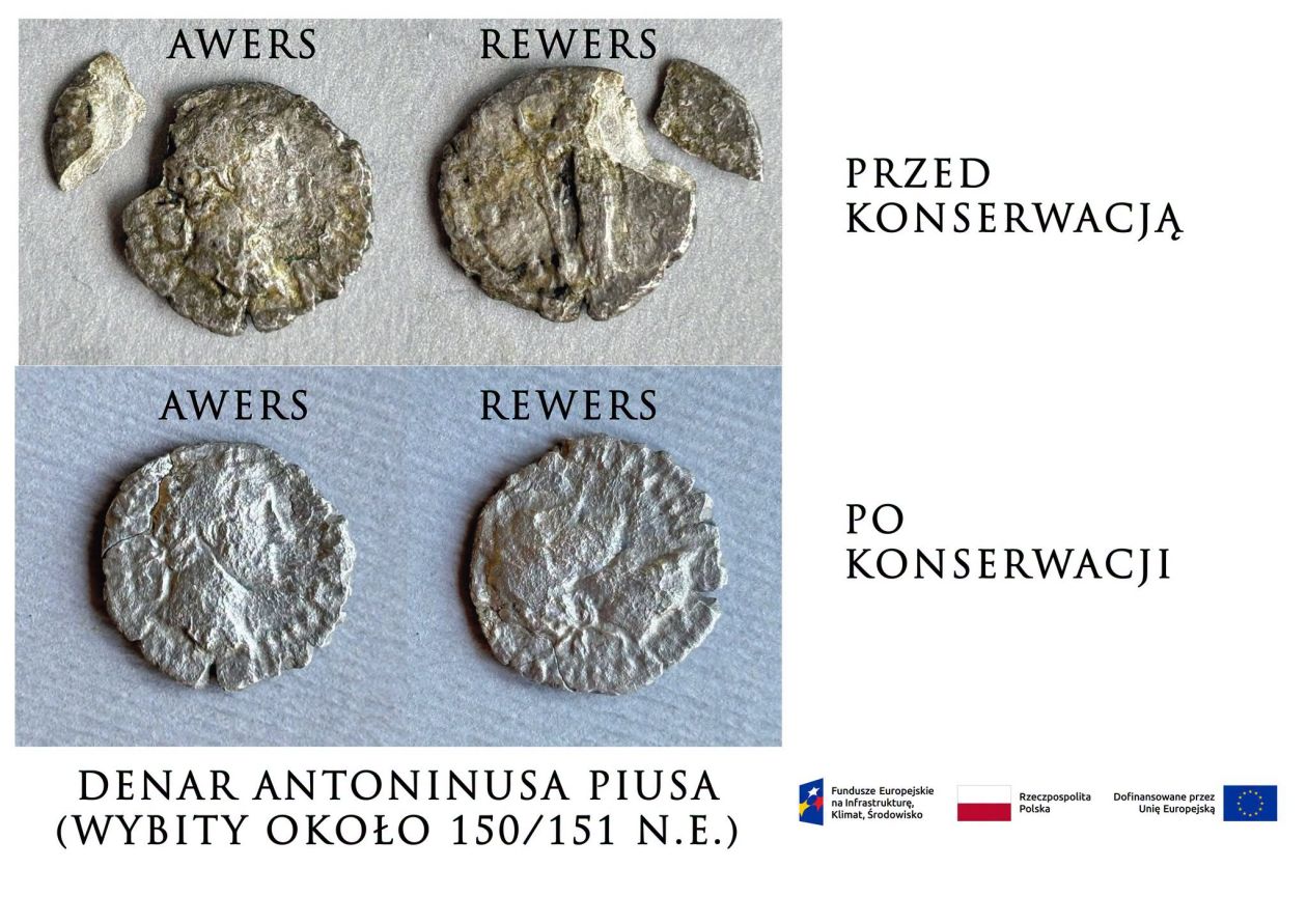 Monety rzymskie wróciły z konserwacji. Można je ponownie oglądać w Muzeum Zamkowym