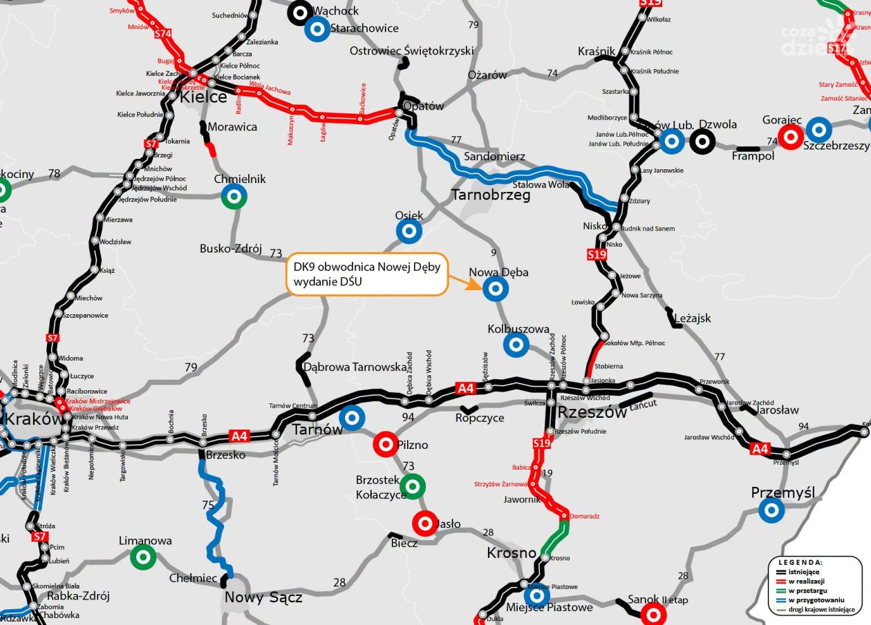 Obwodnica Nowej Dęby z decyzją środowiskową. Wybrano wariant W10A_2
