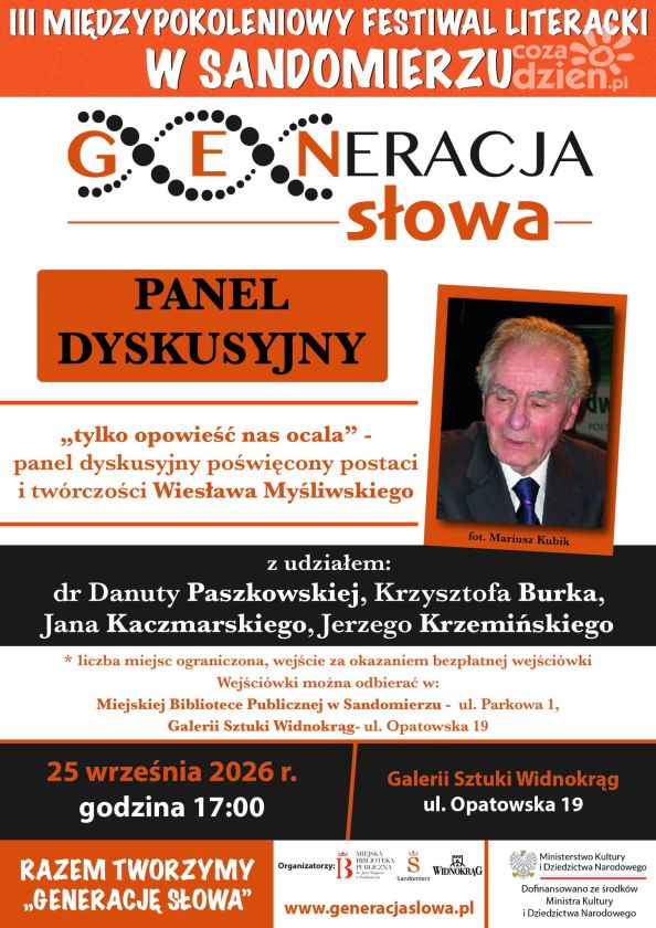 Sandomierz przypomni twórczość Wiesława Myśliwskiego. Panel dyskusyjny i czytanie jego prozy