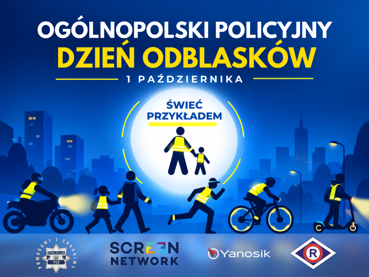 „Świeć Przykładem – Noś odblaski”. Policja rozpoczyna jesienno-zimową akcję