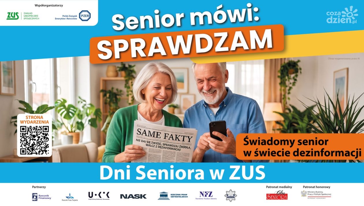„Senior mówi: SPRAWDZAM”. ZUS zaprasza na październikowe spotkania