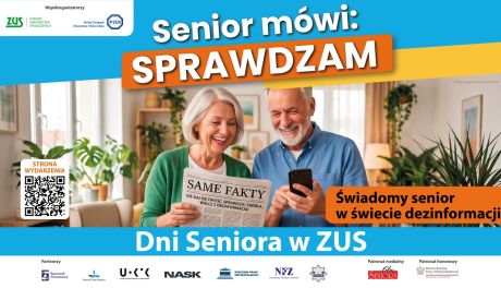 „Senior mówi: SPRAWDZAM”. ZUS zaprasza na październikowe spotkania