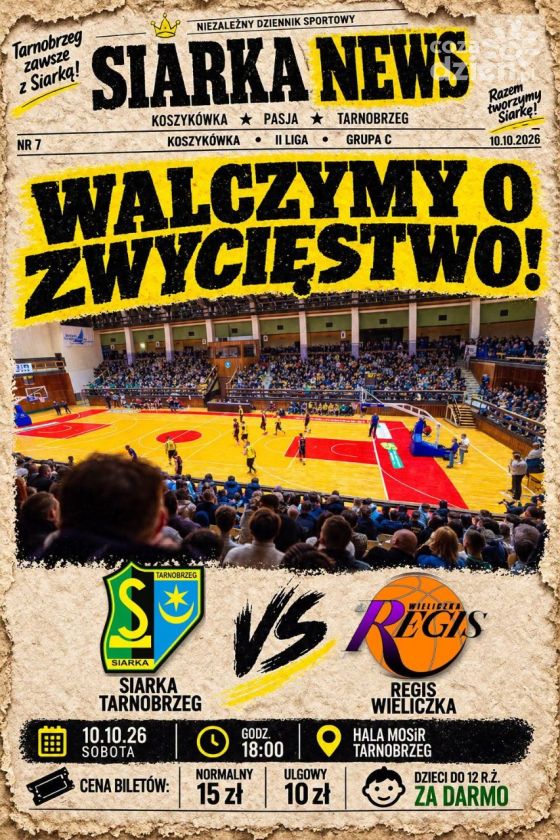 Siarka Tarnobrzeg wraca do hali MOSiR. W sobotę pierwszy domowy mecz sezonu