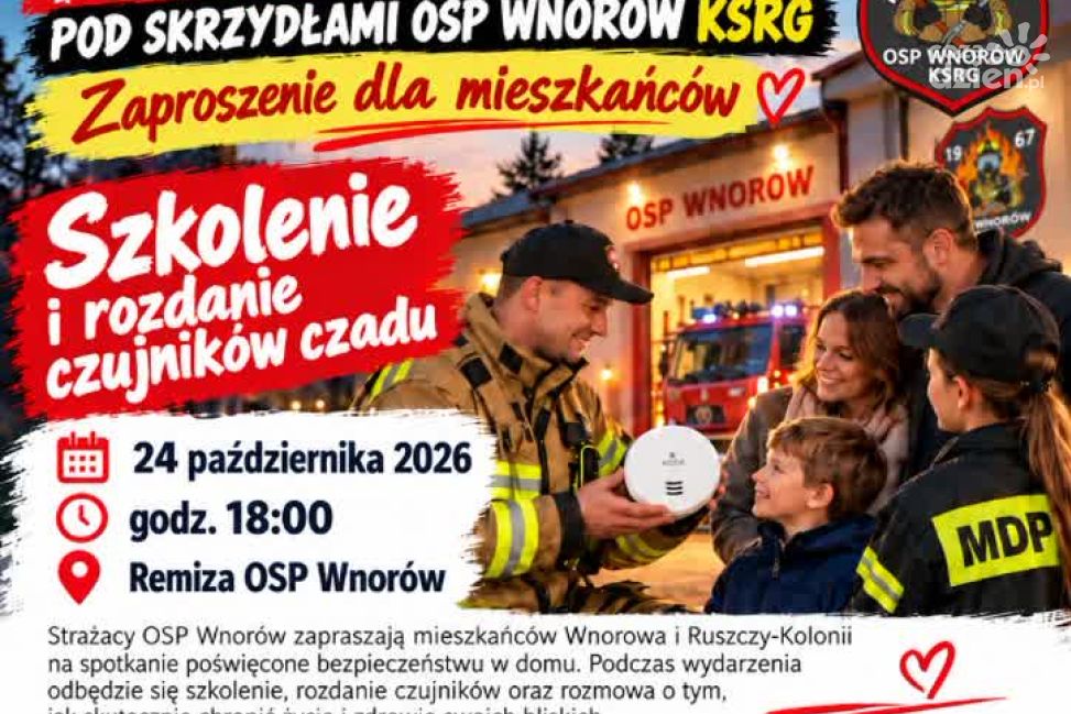 „Bezpieczny dom” we Wnorowie. Mieszkańcy otrzymają darmowe czujniki czadu